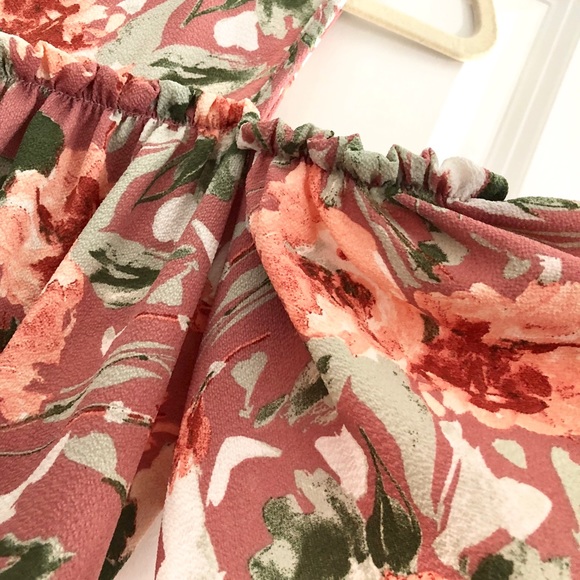 Pink Lily Boutique floral cold shoulder blouse - Picture 6 of 6